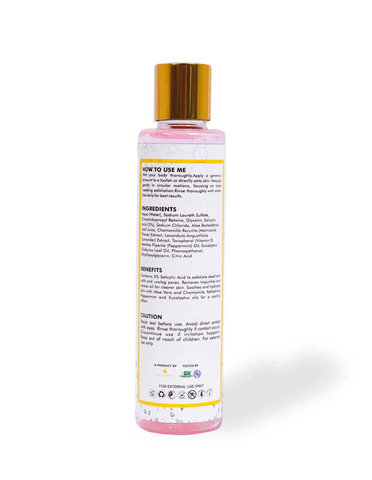 Purifying exfoliating body wash with salicyic acid